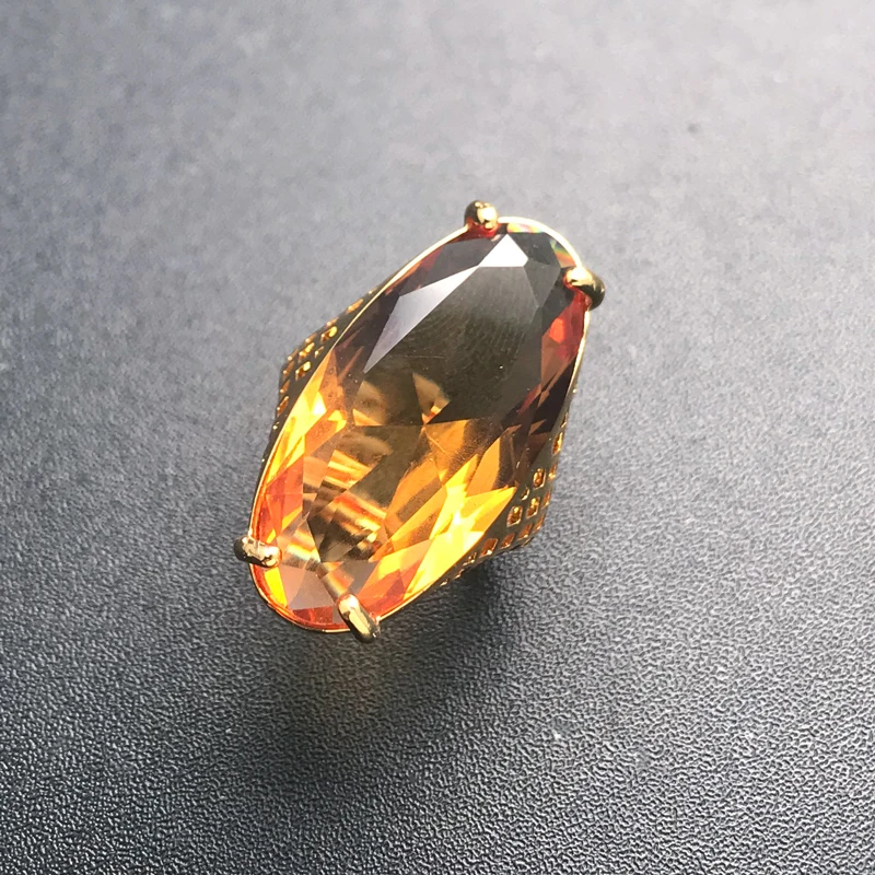 Big Stone 15*30mm Created Zultanite Ring Handmade Jewelry Sudan Stone Color Change for Women Engagement Party Birthday Gift