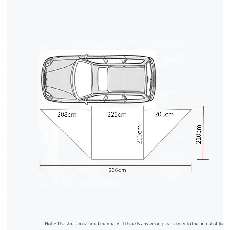 مظلة شمس للتخييم في الهواء الطلق RV سيارة 180 درجة مظلة قماشية غرفة قائمة بذاتها شديدة التحمل #2