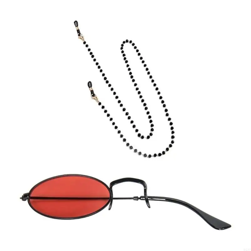 DXAE Monocular แว่นตาโซ่ DEVIL Horns คลิปผม Monocle แว่นตากันแดด Alastor เครื่องแต่งกายอุปกรณ์เสริมสำหรับคอสเพลย์ฮาโลวีน