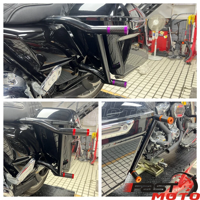 Moto Bisaccia Guard Rails Guardie Protezioni Motore 2014-2025 Per Harley Street Glide Road Glides FLTR FLTRX FLHX FLHXS FLHXSE
