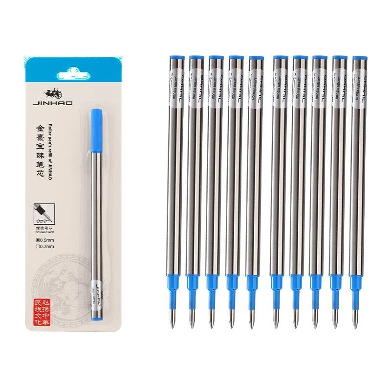 

10PCS/lot Rollerball Pen Refill Nib Black/Blue Ink Original refill for Writing Accessories School Stationery