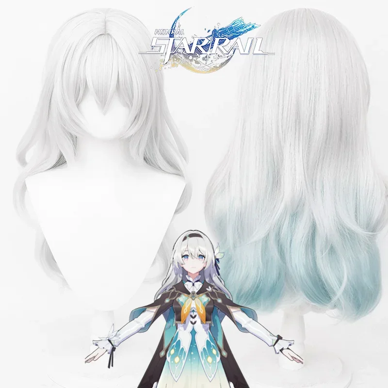 Honkai Star Rail Firefly Cosplay Costume Dress Wig Uniform Pantyhose Headwear Ring Halloween Party Women Girls Accessories