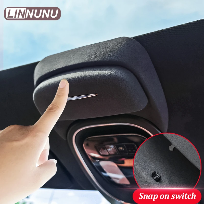 Linnunu Fit for Deepal S07 Car Accessories Car Glasses Case Car Roof Glasses Case Modification Accessories Multifunctional Sunglasses Case Clip Car