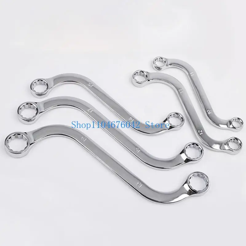 

652F Набор S-образных ключей, 5 шт./компл., практичный двойной 12-гранный накидной ключ, инструмент для ремонта