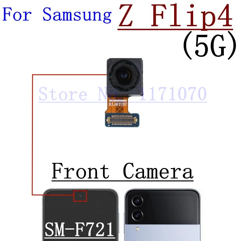 For Samsung Galaxy Z Flip Flip2 Flip3 Flip4 5G Rear Facing Selfie Big Back Main Camera Module Ribbon Flex Cable Parts