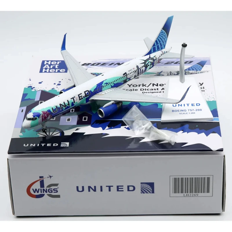 1:200 Diecast Alloy Plane LH2269 United Airlines Boeing B757-200 Aircraft Model N14102 Collection Display Gifts Fans Decoration