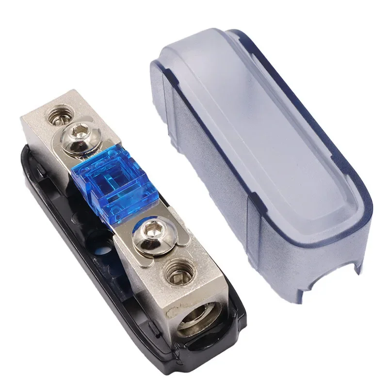 Mini Matte 15A-150A Car Audio Fuse Holder AFS Holder Power Fuse Holder Zinc Alloy Material Is Easy To Install Fuse Box