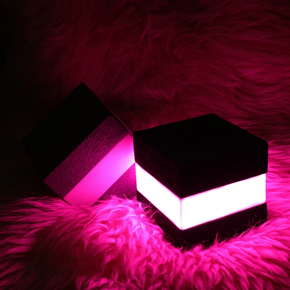 

Square Night Light Dimmable Bedside Lamp LED Bedroom Lights for Shape Atmosphere Cordless Child