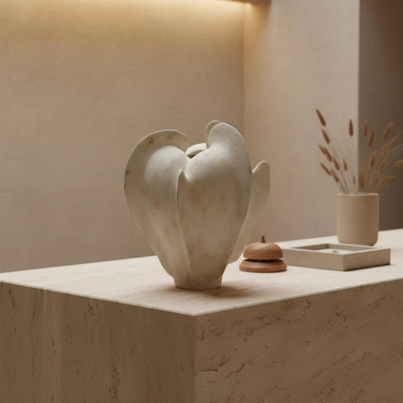 

Starfruit Vase Artistic Shape Wabi-Sabi Vase Table Ornament Matte Finish for Desktop