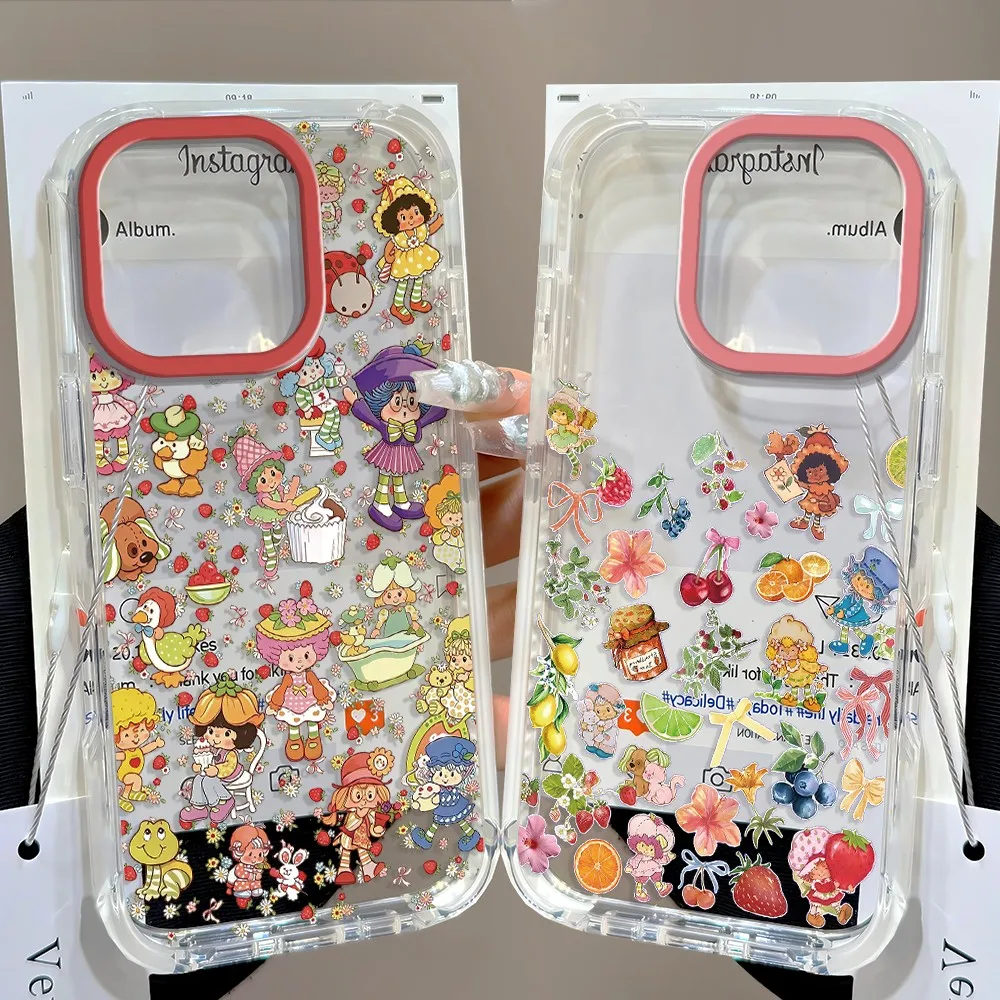 Cute Strawberry ShortcakeS Girl Phone Case For Samsung Galaxy S26 S25 S24 S23 S22 S21 S20 FE Note20 10 Plus Ultra Lite 5G Cover