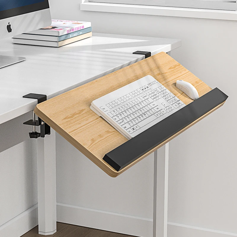 

No Drill Keyboard Tray Foldable Ergonomic Laptop Stand Space Saving Mouse Board for Study Desk Dorm Room Computer Accessories