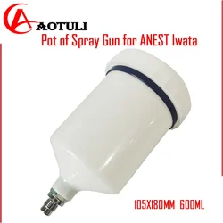 Pot of Spray Gun for ANEST Iwata Airbrush Plastic Pot Car Paint Spray Gun 600ml On Pot Gun Cup Plastic Pot Accessories