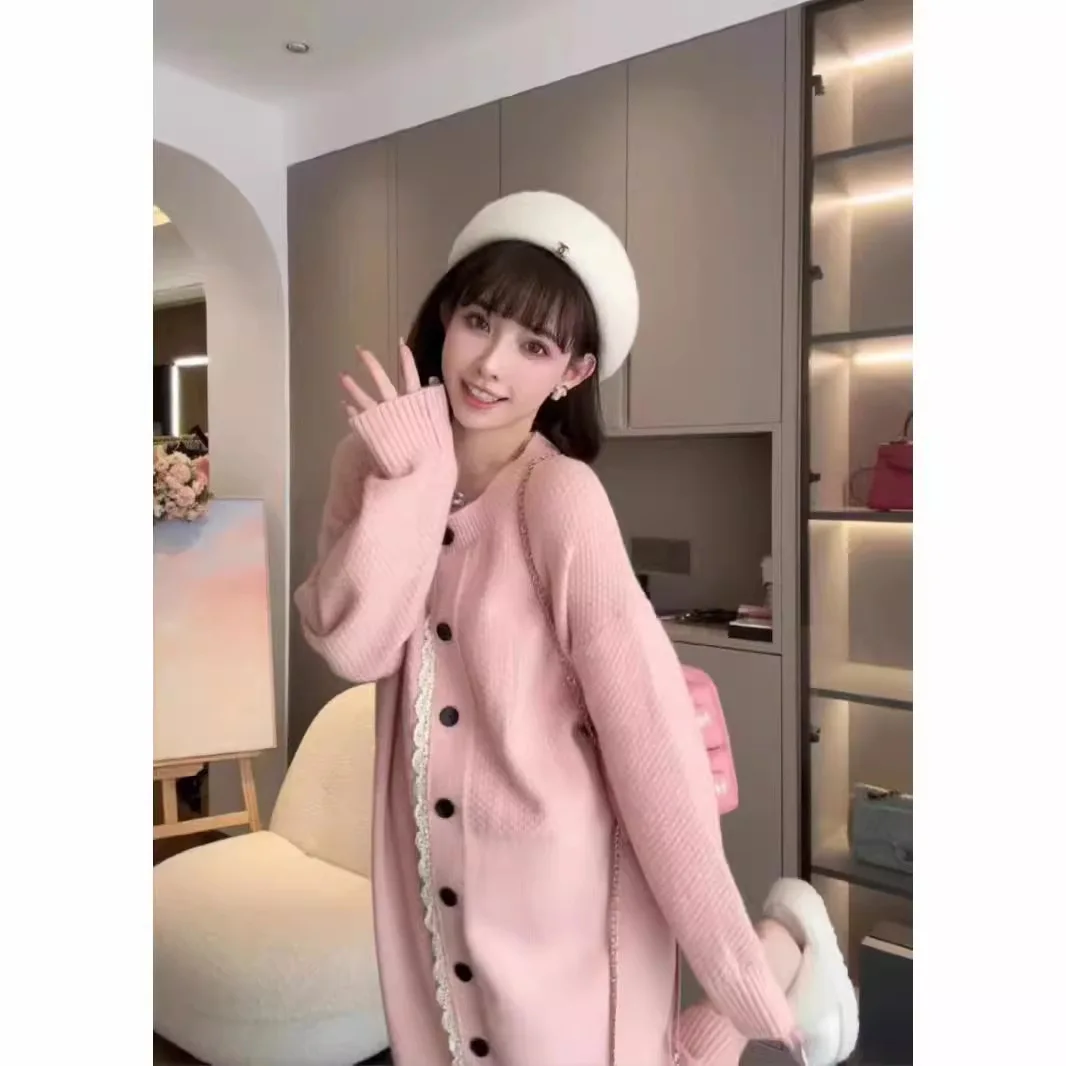 

Knee Length Pullovers For Woman Sweaters Jumpers Women Slim Ruffled Loose-Fit Hiking Teens Alt-Goth Half-Neck Sleeve Texture Ins