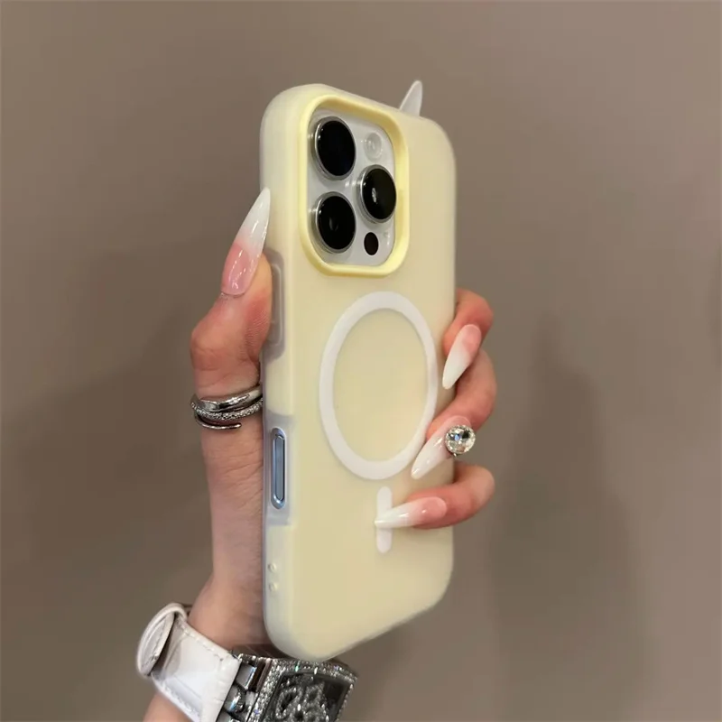Funda de teléfono de silicona 2 en 1 Jelly magnética adecuada para iPhone 16 15 14 13 12 11 Promax plus funda protectora anticaídas