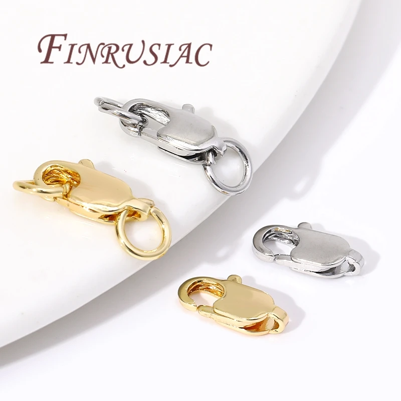 18K vergoldete Karabinerverschlüsse für Armbänder, Federverschlüsse für Schmuck, DIY-Schmuckherstellungszubehör, Verbinderverschluss-Zubehör – Detail 16