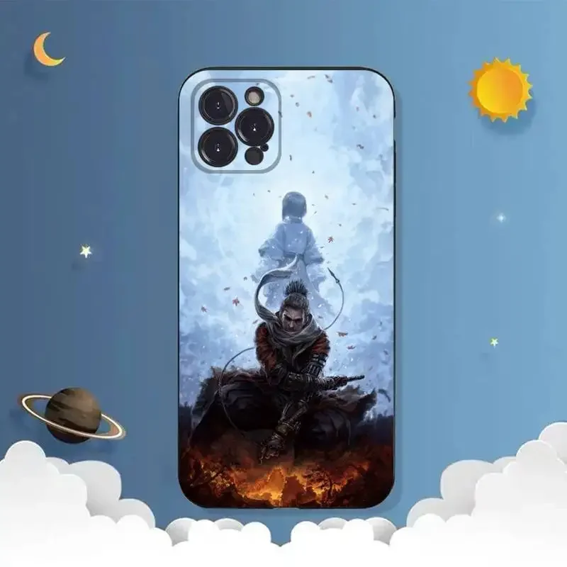 S-Sekiro Phone Case For iPhone 11 12 Mini 13 14 PRO XS MAX X XR 6 7 8 Plus Black Shell