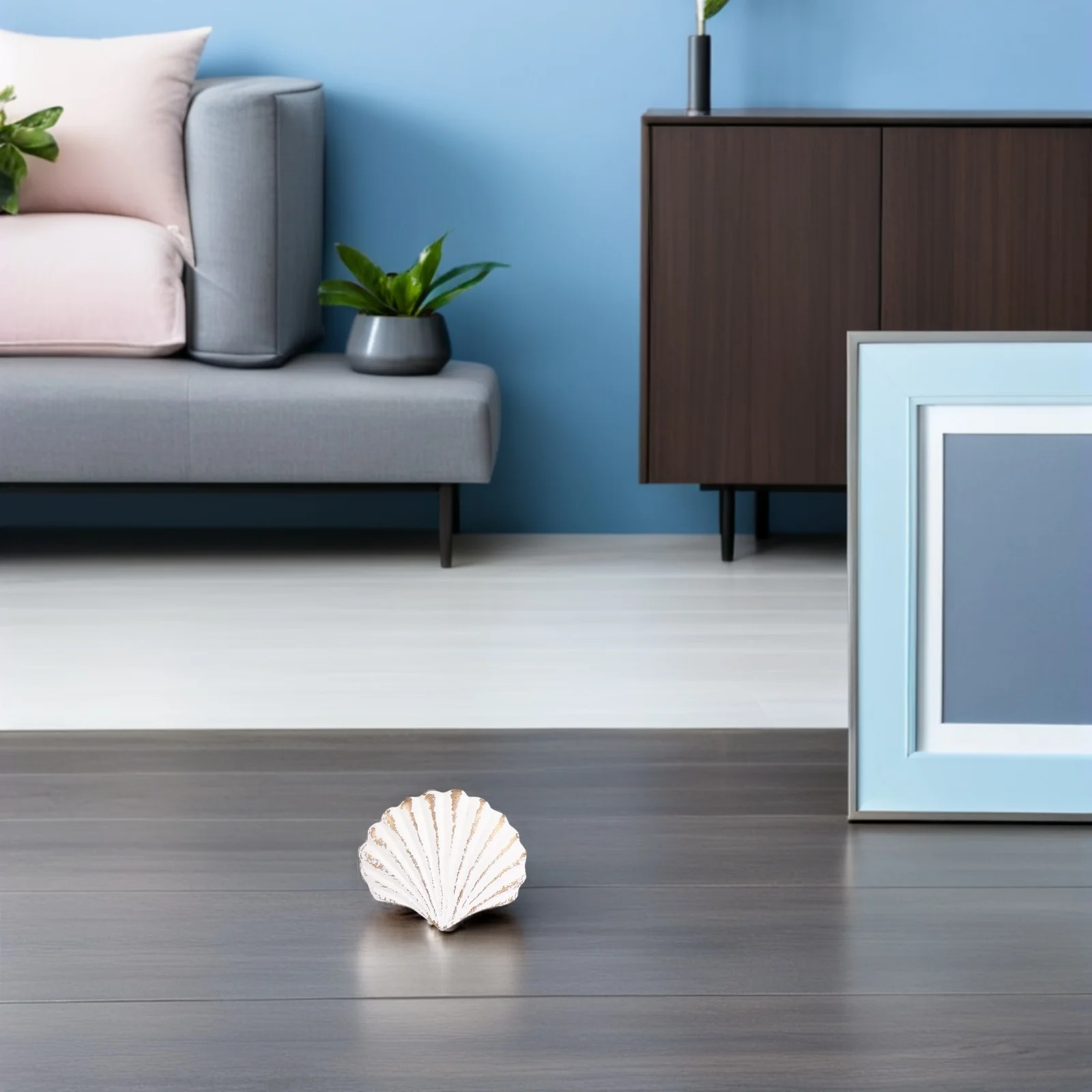 

2Pcs Seashell Drawer Pull Ocean Theme Durable Decorative Door Handle for Cabinet Cupboard Kitchen Beach Style Furniture