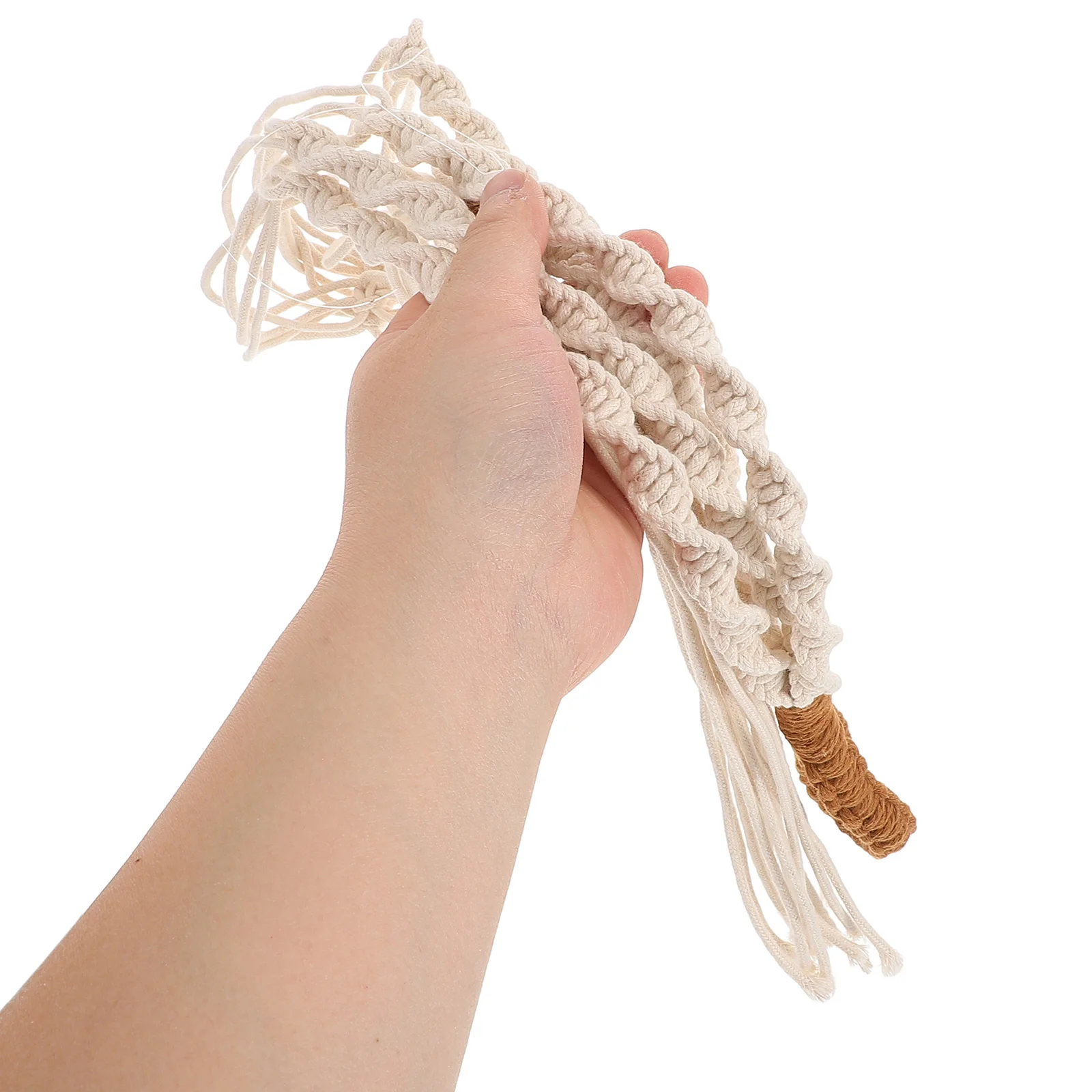 

Wall Decoration Hand Woven Flower Basket Plant Hanging Photo Display Planter Cotton Rope Storage Baskets