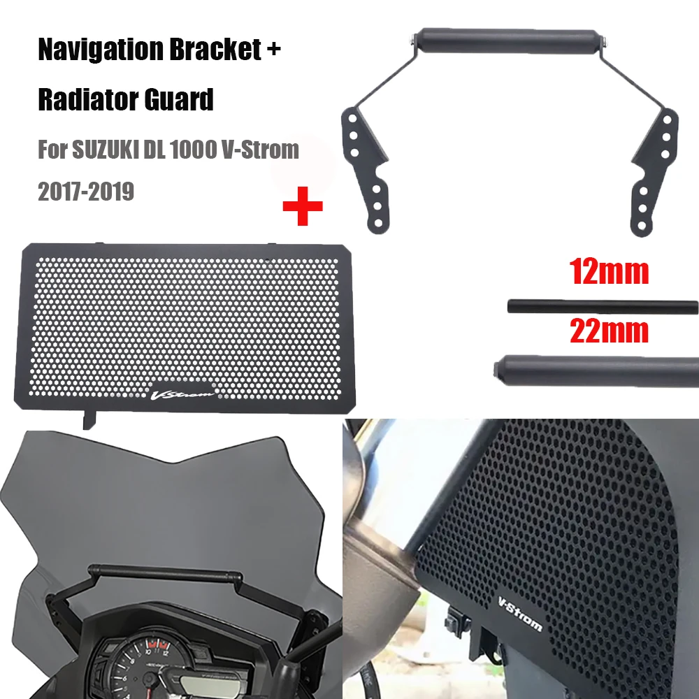 

Кронштейн для навигации, держатель для смартфона с GPS + решетка радиатора, защитная крышка для SUZUKI DL 1000 V-Strom 2017-