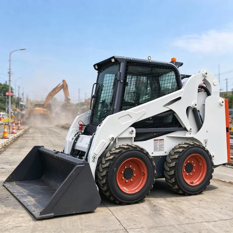Skid Steer Loader Hydraulic Compact Construction Loader Mini Front End Loader Multi Function Loading Equipment Material