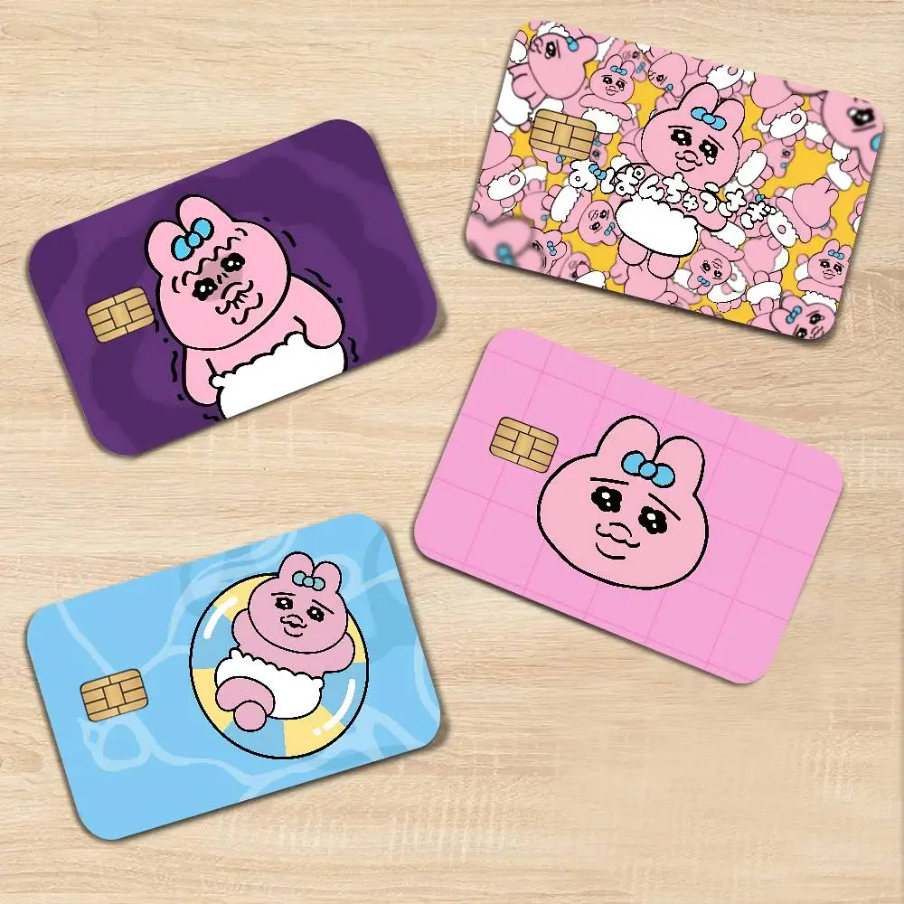 Cartoon O-Opanchu W-Usagi-S Credit Card Skin Stickers No Adhesive Residue Water Proof for VISA Credit Card Subway Access Card