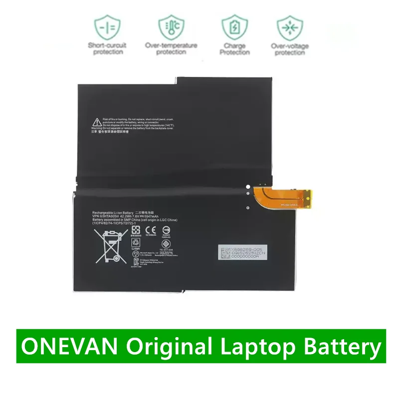 ONEVNAN Laptop Battery G3HTA005H G3HTA009H 5547mAh For Microsoft Surface Pro 3 1631 1577-9700 Tablet MS011301-PLP22T02
