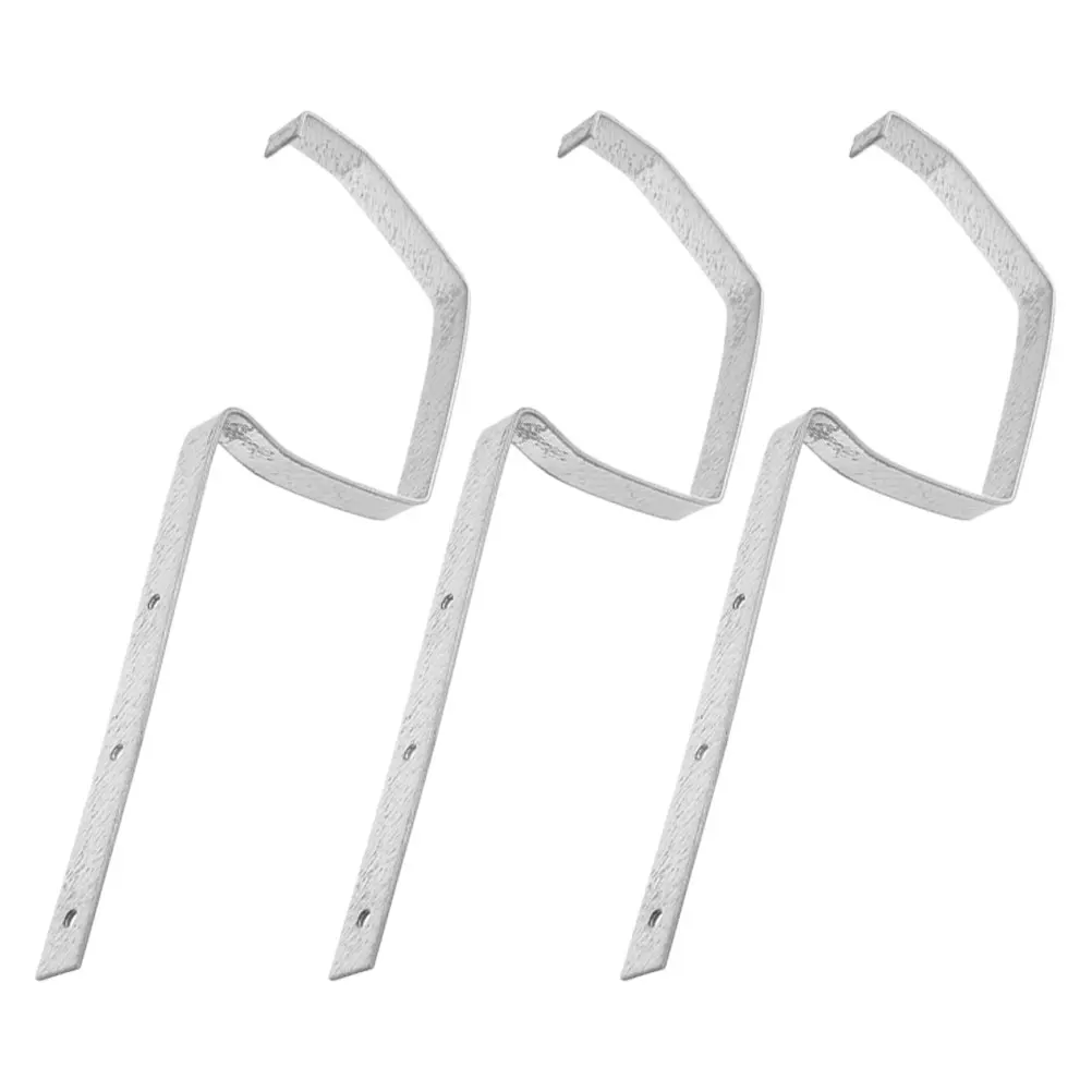 

3 Pcs Bracket Durable Support Heavy Duty Roof Gutter Bracket Weatherproof Mount Iron Holder Drain Pipe Extensions Rain Gutter