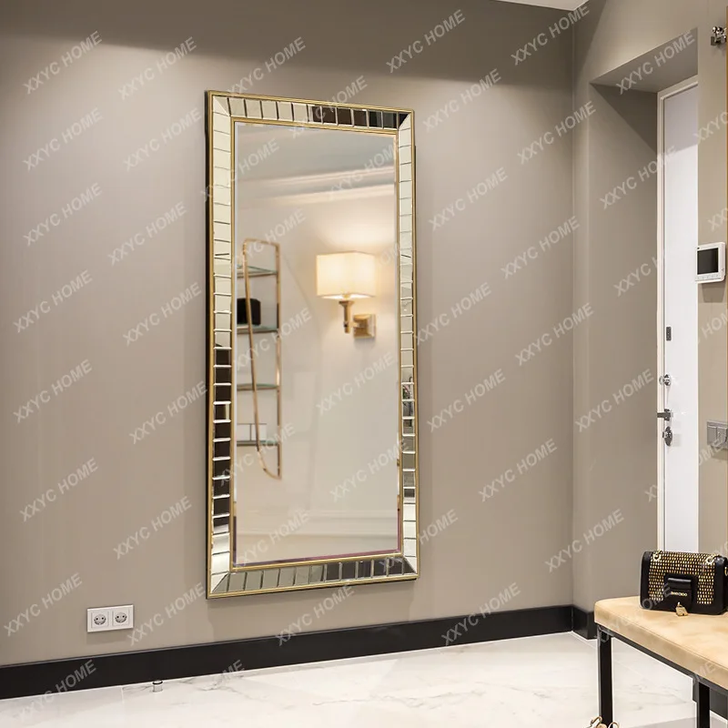 M Light luxury full-body mirror floor decoration mirror home dressing mirror