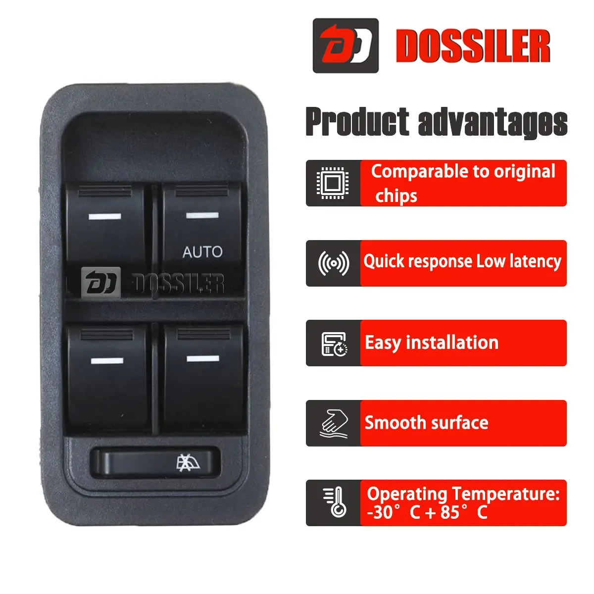 9R79-14A132-AA DossilerLED Light Electric Master Window Switch for Ford Territory SX SY SZ 2004-2014 Illuminated 13Pin