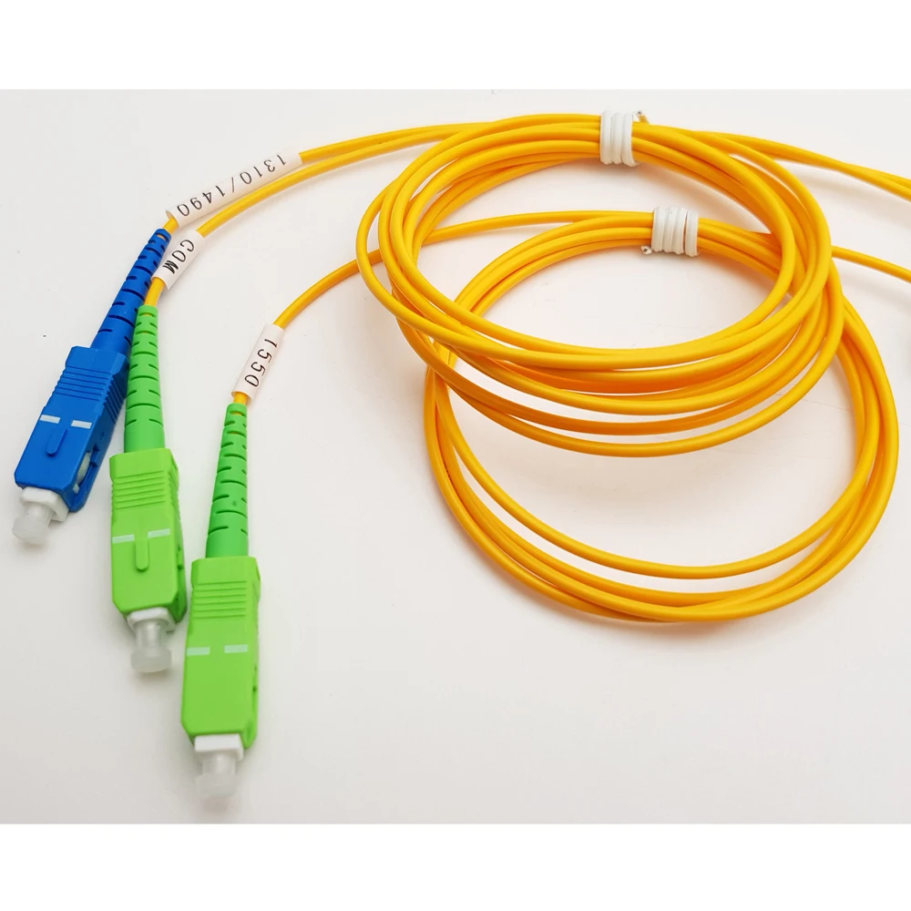 1x2 3-Port CATV Filter-based WDM 2.0mm 1M 1*2  Fiber FWDM Multiplexer Module With RX1490/1310-SC/UPC,COM-SC/APC,TX1550nm-SC/APC