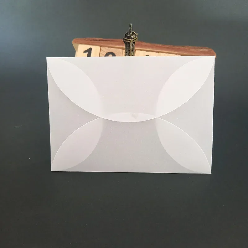 50pcs Envelope Petals Blank Translucent Paper 135g Thickening Postcard Storage Creative DIY Wedding Festival Invitation Packing
