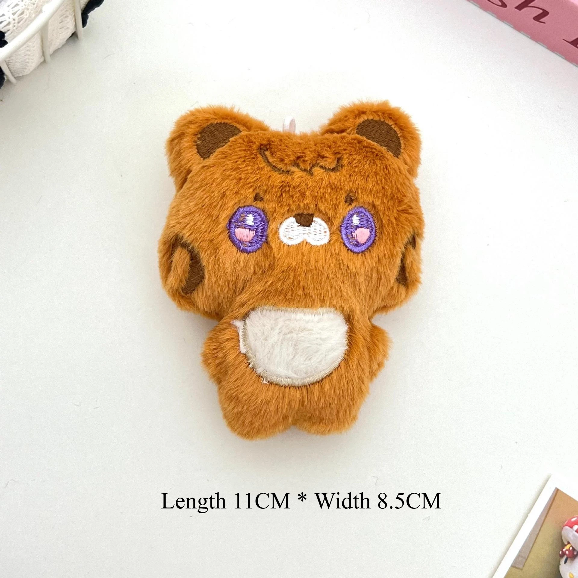 1/4 ピース 新しいキュートで面白い小さな黒猫の圧縮ペンダントぬいぐるみキーホルダー漫画のウサギとトラのぬいぐるみ誕生日クリスマスギフトS