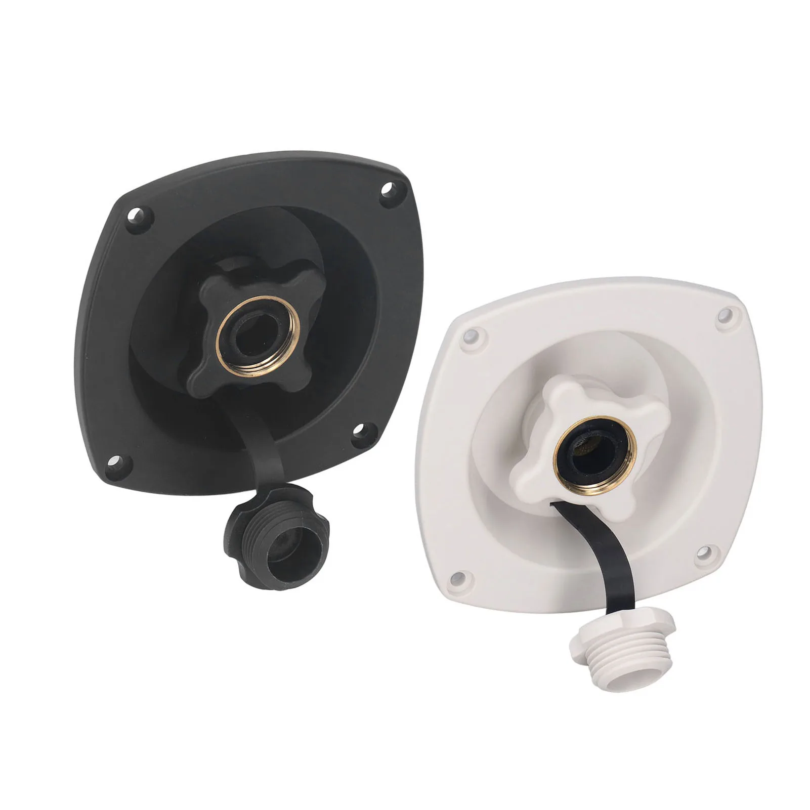 RV Wall Mount Water Inlet for Camper, Leakproof Fill Entry, ampla aplicação com conector rápido, ABS Saving Space, City RV