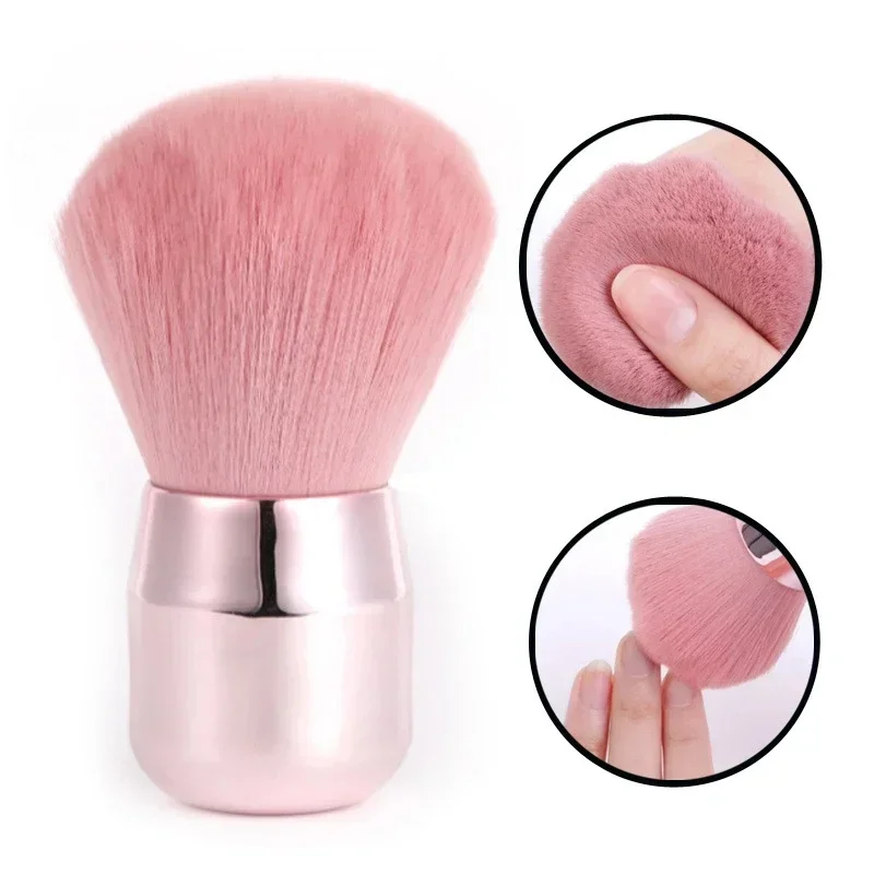 Nail Cleaning Dust Brush Makeup Brush Metal Handle Nail Paint Gel Dust Cleaning Brush Make Up Nail Art UV Powder Remover Brushes