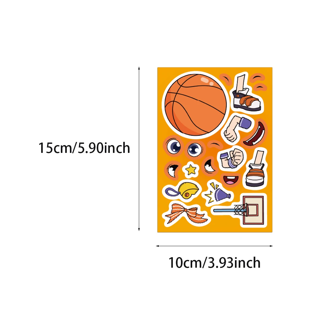 8 pezzi di cartoni animati palla faccia che cambia collare adesivi graffiti adesivi divertenti custodie per telefoni fai da te tazze per laptop adesivi per giocattoli per computer