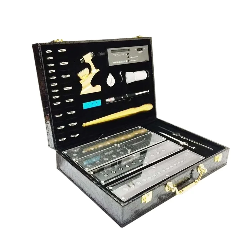 For Jewelry Store Diamond Ring Sales Appraisal Testing Toolbox Diamond 4C Grading Colorimetric Size Tool Set