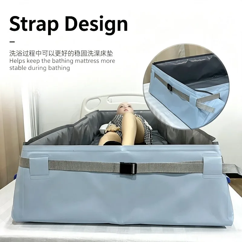 Portable Bathing Mat For Bedridden Elderly Patient Home Care Inflatable Shower Pad Nursing Household Mobile Assist Bath Water