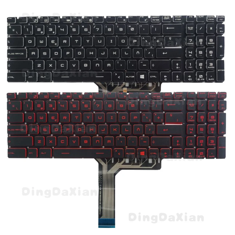 

НОВАЯ латинско-испанская клавиатура для MSI Gaming GE62 2QC 2QD 2QE 2QF 2QL