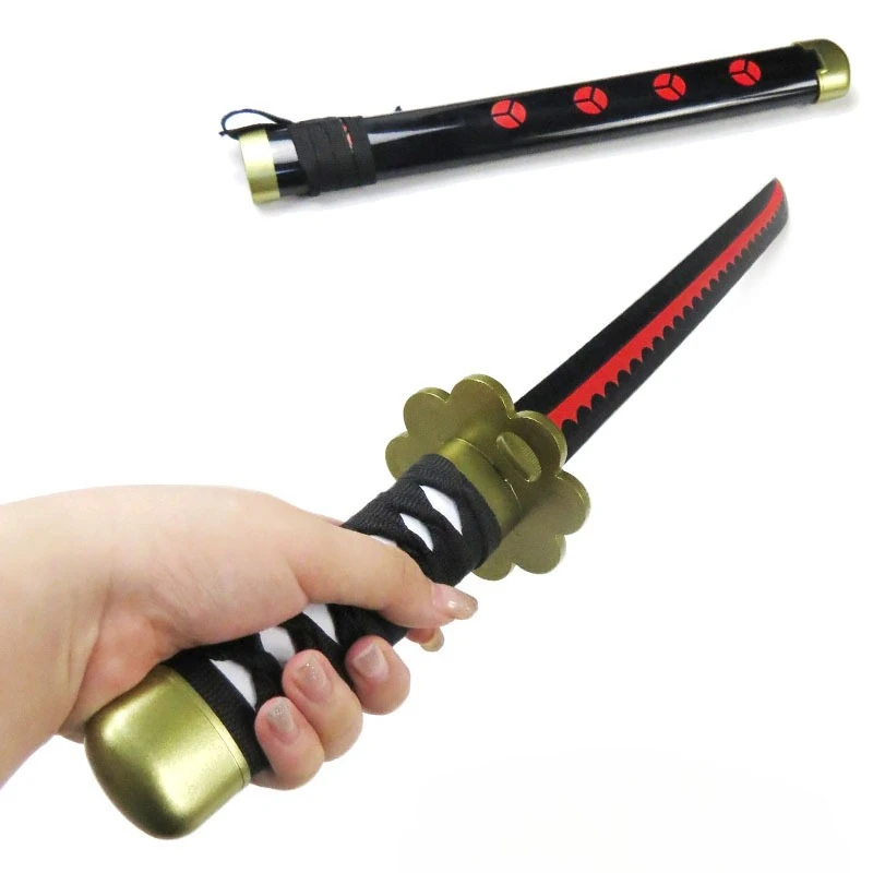 Espada de práctica de Katana de Anime, 55cm/21,65 pulgadas, samurái con funda, modelo de periféricos, accesorios de entrenamiento, regalos divertidos, adornos, juguetes, Cosplay
