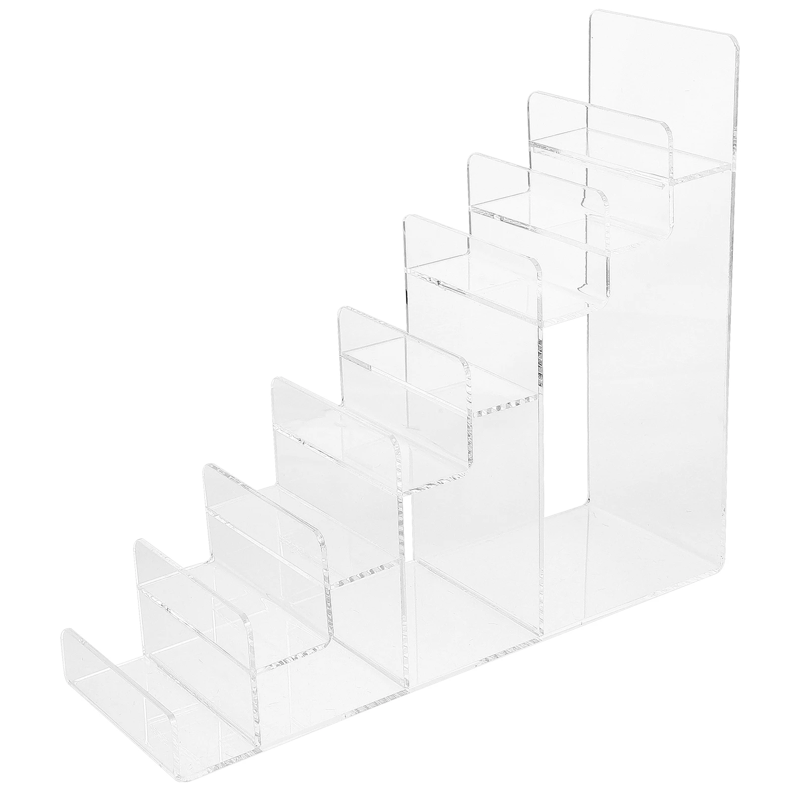 

Trapezoidal Wallet Holder Display St Desktop Rack Clear Acrylic Tiered Riser Multi Layer Jewelry ganizer Storage