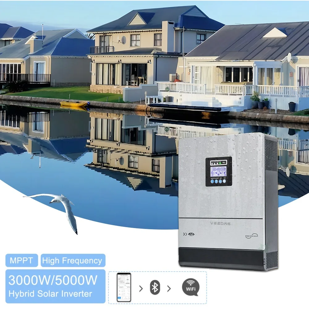 3000W/5000W HIGH QUALITY Multi-Function Hybrid Off-Grid Inverter Controller MPPT With WiFi And LED Display, Battery Compatible