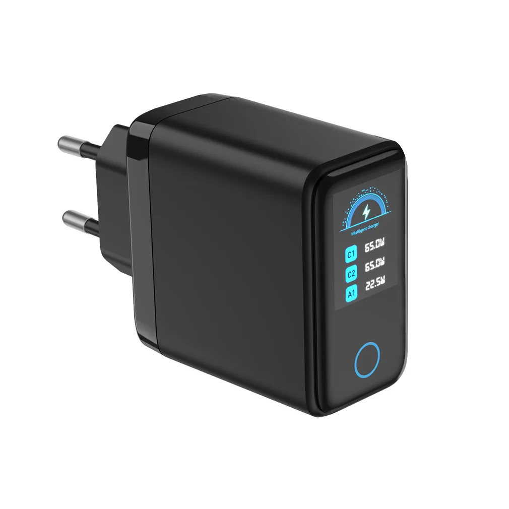 65W GaN PD3.0 Fast Charging Station Wall Charger with LCD Digital Screen for Laptop, iPhone 17, Samsung, iPad Dropshipping Hot