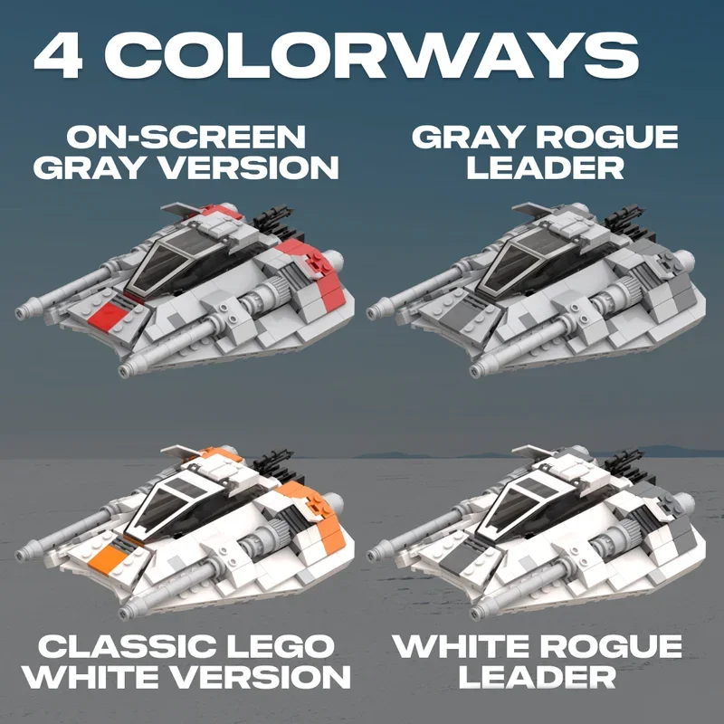 445pcs MOC T Snowspeeder Star Battle Model Building Blocks Toy Architecture Assemble Festival Gift DIY Idea Creative Brick
