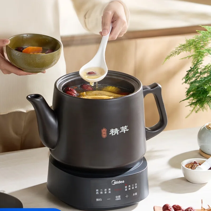 Intelligent Electric Kettle for Herbal Medicine Automatic Ceramic Pot for Stewing and Boiling Health-Preserving Herb Soup Maker