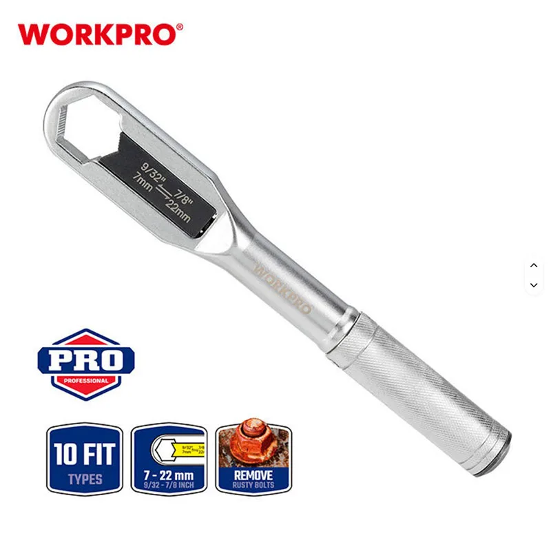 workpro Box-end wrench Adjustable Multifunctional Adjustable wrench Chromium Vanadium Steel 9/32''-7/8'' Repair tools