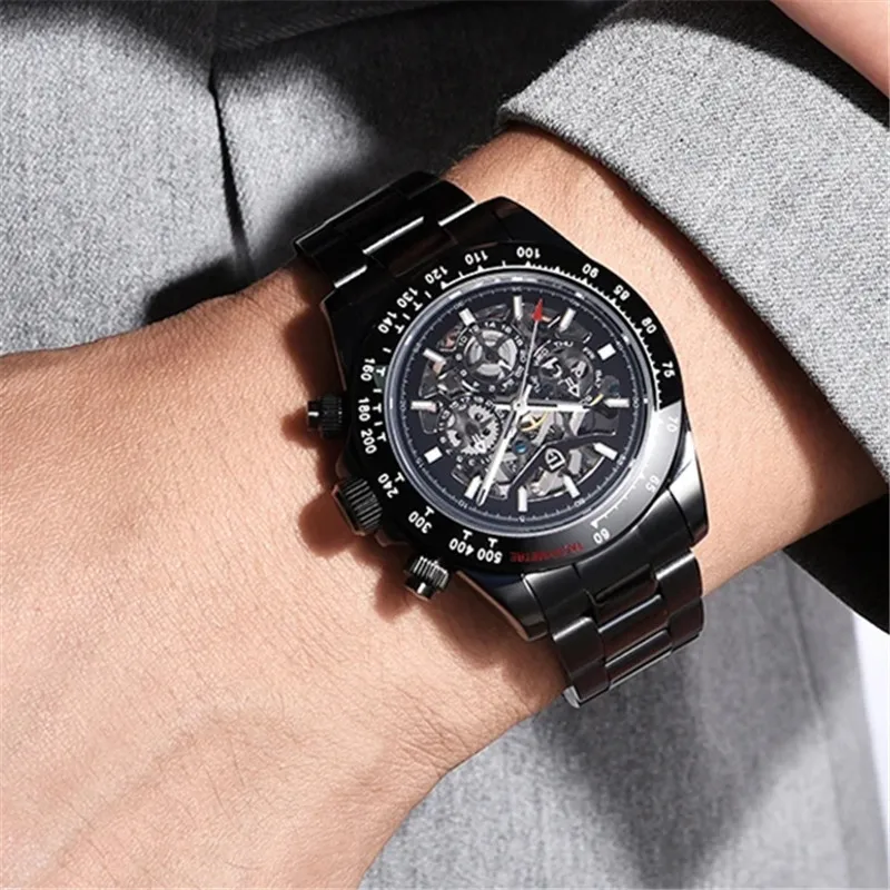 PAGANI DESIGN Top Brand Men Watch Rainbow Bezel Man Mechanical Stainless Steel Waterproof 100M Automatic Watches Reloj Hombre