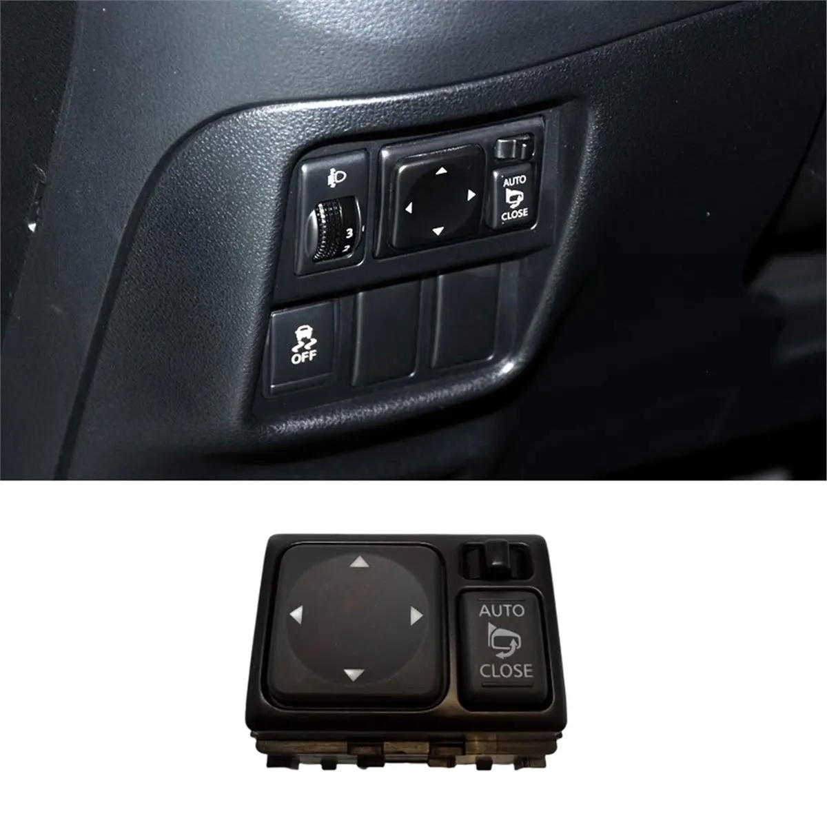 Compatible Rear View Mirror Switch 25570-1HA2K 255701HA2K for Juke 1.6 16V (117 CV) 2010-2019 Accessories