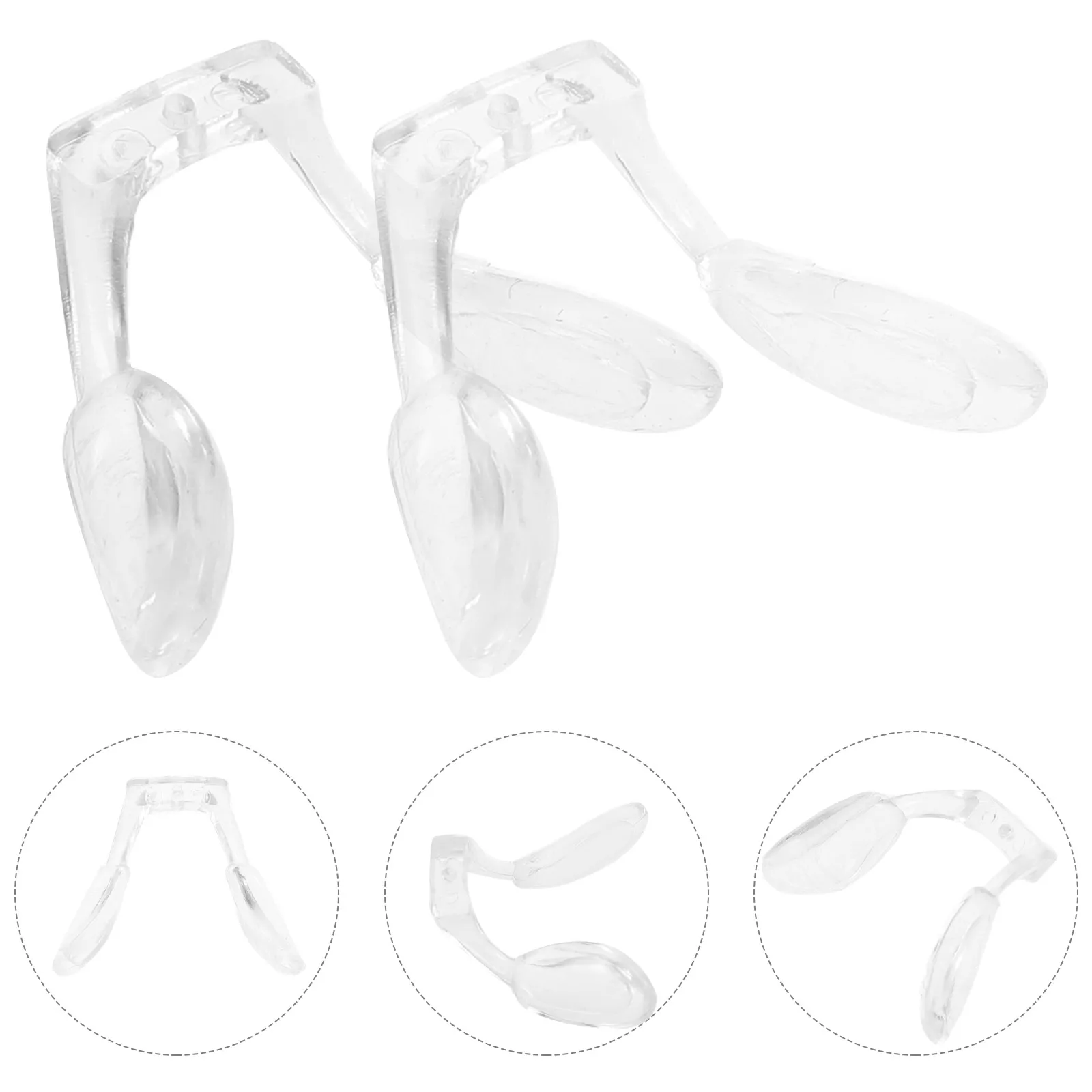 

2 Pcs 's Saddle Nose Bracket Silicone Pads for Glasses Small Antislip Silica Gel Eyeglass