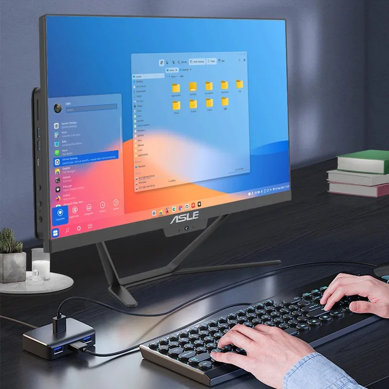 Hot Sale Core I3i5i7 Business Office All In One Computer Rotatable Bracket 4K HD Touch Screen All In One PC