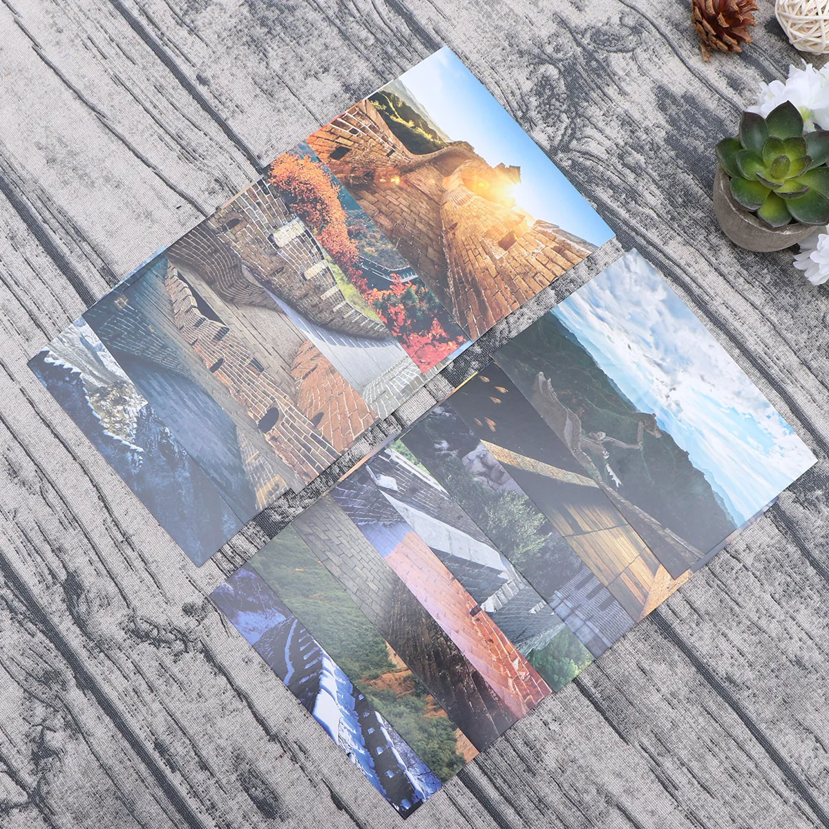 

15Pcs Chinese Postcards Great Wall Scenic Photography Series Perfect for Scrapbooking School Exchange Greeting